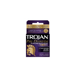 Preservativo Trojan piel desnuda texturizado 3 piezas